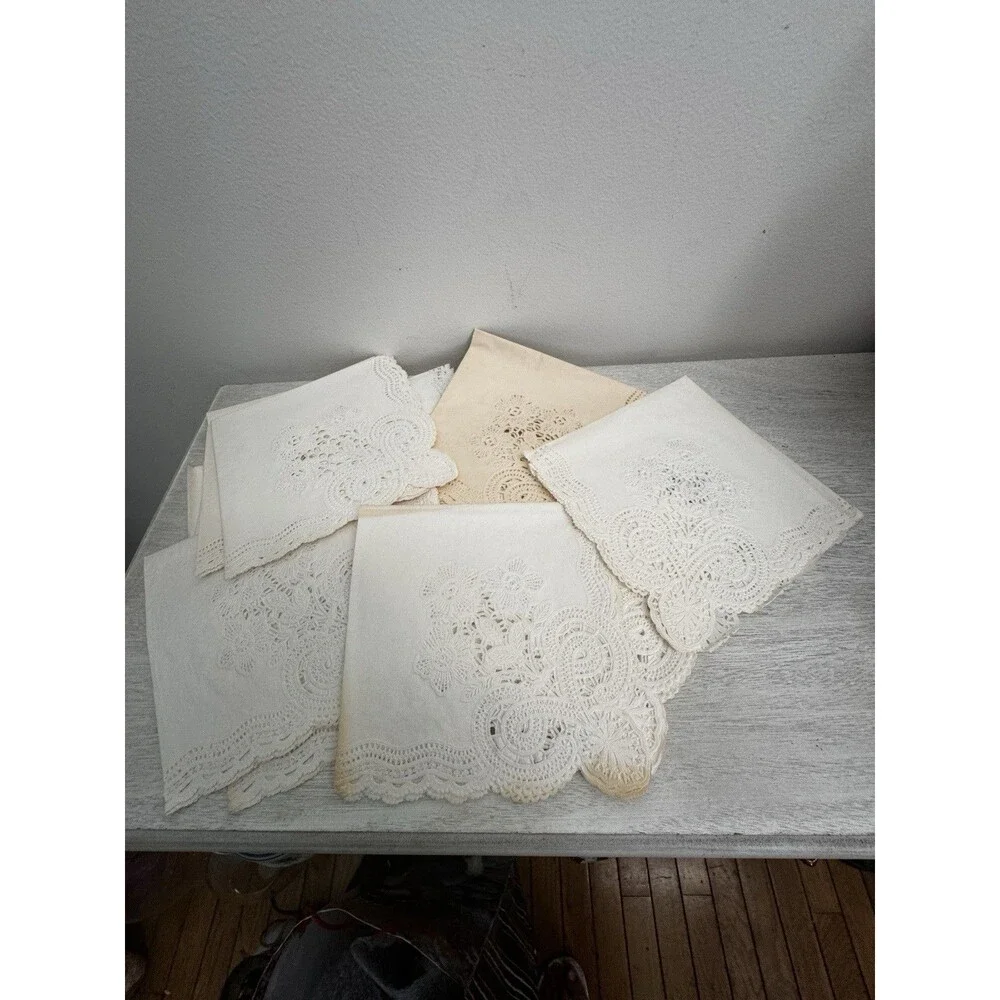 ⁠Vintage Devon Lace Paper Luncheon Napkins 19 Pcs Freund Mayer Made in GB Box⁠